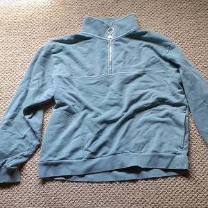 Hollister half zip, light blue.